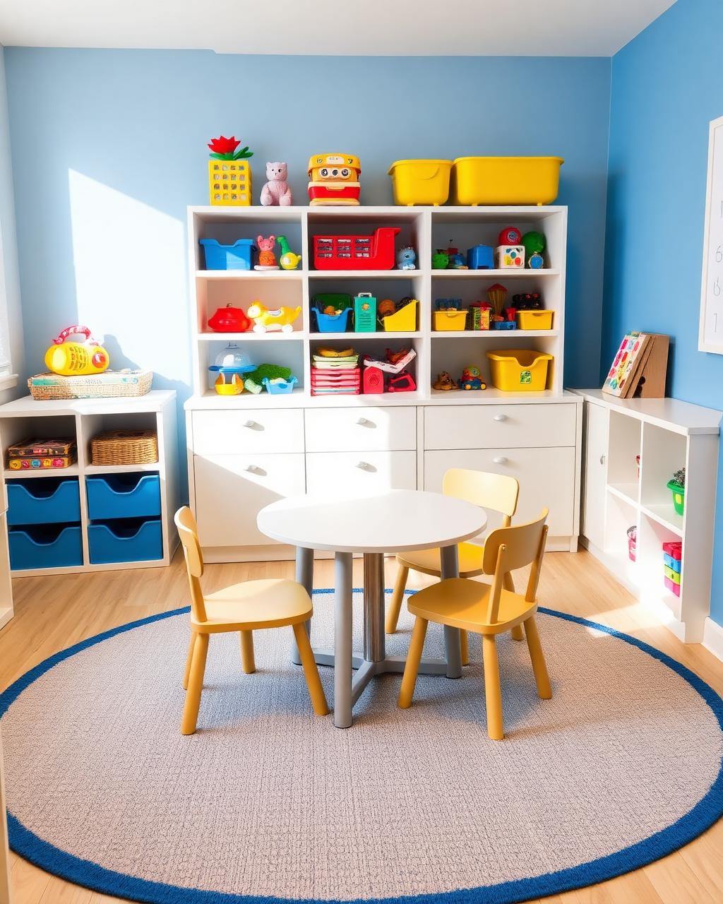 Bright, organized one-on-one therapy room